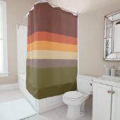 Herbstfarben - Rotes orangefarbenes Gelbbraun Duschvorhang (Beispiel)