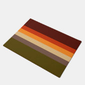 Herbstfarben - Rotes orangefarbenes Gelbbraun Fußmatte (Schrägansicht)