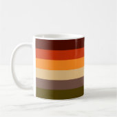 Herbstfarben - Rotes orangefarbenes Gelbbraun Kaffeetasse (Links)