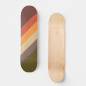 Herbstfarben - Rotes orangefarbenes Gelbbraun Skateboard (Vorderseite)