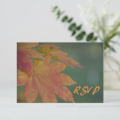 Herbstfarben - RSVP-Antwortkarte RSVP Karte (Stehend Vorderseite)