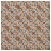 Herbstfarben Rust Brown und Aqua Stoff (Muster)