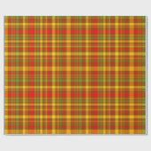 Herbstfarben Rustikales Kariertes Muster Geschenkpapier (Flach)