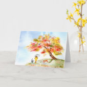 Herbstfarben Sakura Karte (Gelbe Blume)