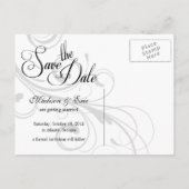 Herbstfarben Save the Date einfach Ankündigungspostkarte (Rückseite)