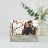 Herbstfarben Save the Date einfach Ankündigungspostkarte (Stehend Vorderseite)