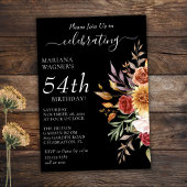 Herbstfarben Schwarzer Geburtstag Einladung