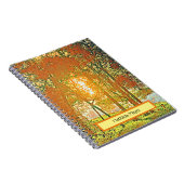 Herbstfarben, Sonne zwischen Bäumen Notizblock (Rechte Seite)