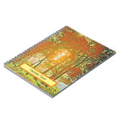 Herbstfarben, Sonne zwischen Bäumen Notizblock (Linke Seite)