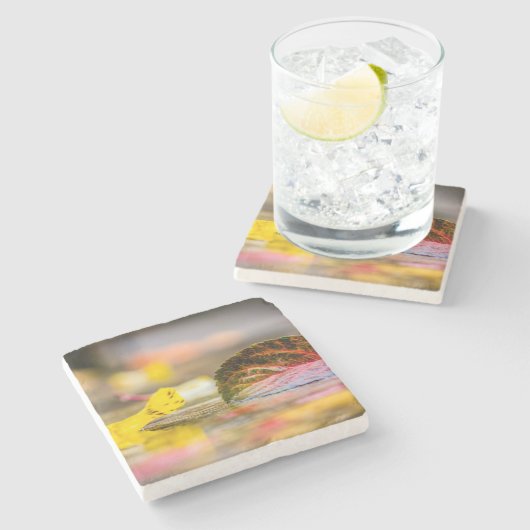 Herbstfarben Steinuntersetzer (Seitenansicht)