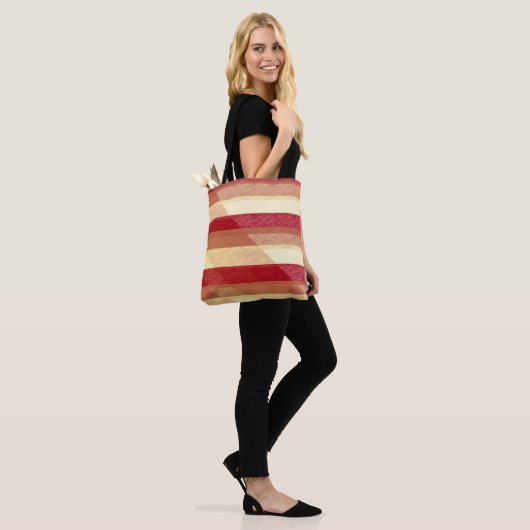 Herbstfarben-Tasche oder Umhängetasche gestreift Tasche (Am Model)