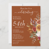 Herbstfarben Terrakotta auf Wiedergeburt Einladung (Vorderseite)