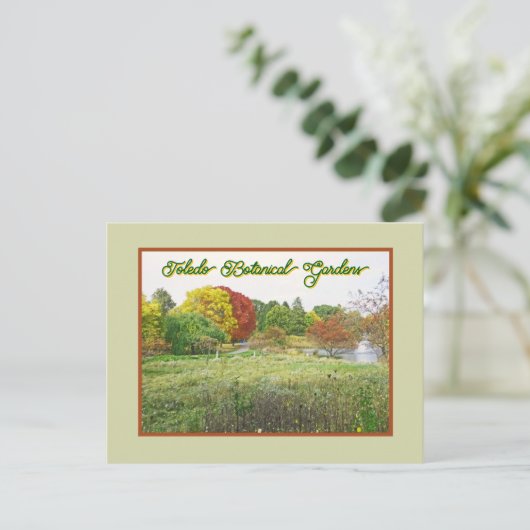 HERBSTFARBEN TOLEDO (OHIO) BOTANISCHE GÄRTEN POSTKARTE (Stehend Vorderseite)