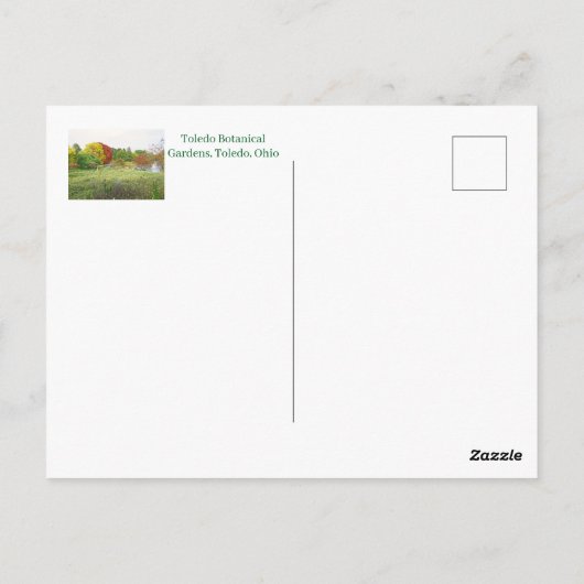 HERBSTFARBEN TOLEDO (OHIO) BOTANISCHE GÄRTEN POSTKARTE (Rückseite)