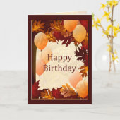 Herbstfarben Tree Blätter glücklich Geburtstag Karte (Gelbe Blume)