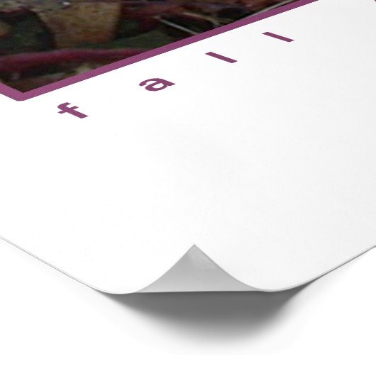 Herbstfarben und Licht Poster (Ecke)