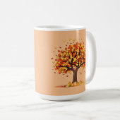 Herbstfarben und sinkende Blätter Kaffeetasse (VorderseiteRechts)