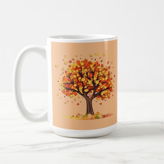 Herbstfarben und sinkende Blätter Kaffeetasse (Links)