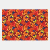 Herbstfarben Verlasse Wrapping Paper Set von 3 Geschenkpapier Set (Vorderseite 2)
