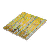 Herbstfarben von Aspen-Bäumen 1 Fliese (Seite)