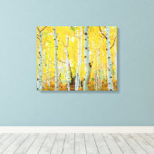 Herbstfarben von Aspen-Bäumen 1 Leinwanddruck (Insitu (Holzboden))