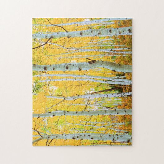 Herbstfarben von Aspen-Bäumen 1 Puzzle (Vertikal)