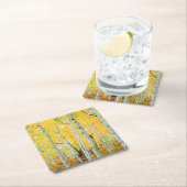 Herbstfarben von Aspen-Bäumen 1 Rechteckiger Pappuntersetzer (Vor Ort)