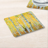 Herbstfarben von Aspen-Bäumen 1 Rechteckiger Pappuntersetzer (angewinkelt)