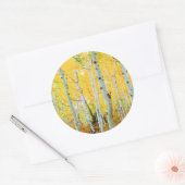 Herbstfarben von Aspen-Bäumen 1 Runder Aufkleber (Umschlag)