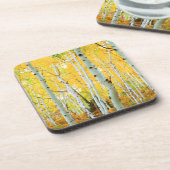 Herbstfarben von Aspen-Bäumen 1 Untersetzer (Linke Seite)