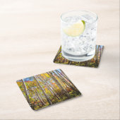 Herbstfarben von Aspen-Bäumen 5 Rechteckiger Pappuntersetzer (Vor Ort)