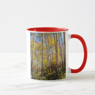 Herbstfarben von Aspen-Bäumen 5 Tasse