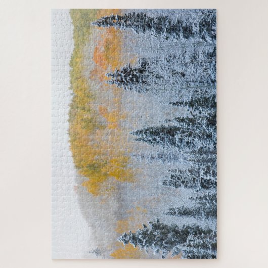 Herbstfarben von Aspens & Fresh Snow Keebler Pass Puzzle (Vertikal)