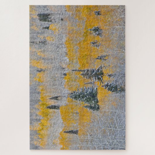 Herbstfarben von Aspens & Fresh Snow Keebler Pass Puzzle (Vertikal)