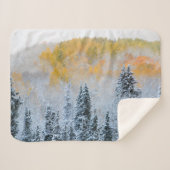 Herbstfarben von Aspens & Fresh Snow Keebler Pass Sherpadecke (Vorderseite (Horizontal))