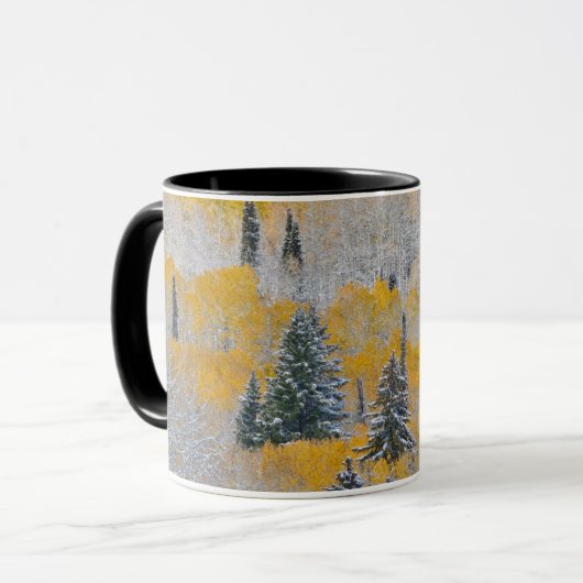 Herbstfarben von Aspens & Fresh Snow Keebler Pass Tasse (Vorderseite Links)