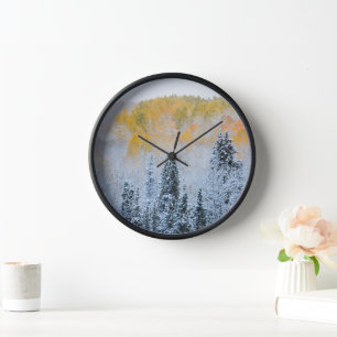 Herbstfarben von Aspens & Fresh Snow Keebler Pass Uhr