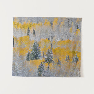 Herbstfarben von Aspens & Fresh Snow Keebler Pass Wandteppich