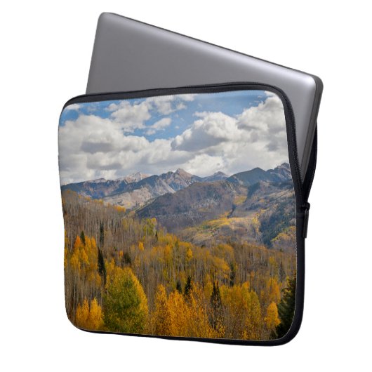 Herbstfarben von Aspens & Oaks Keebler Pass Laptopschutzhülle (Vorderseite Links)