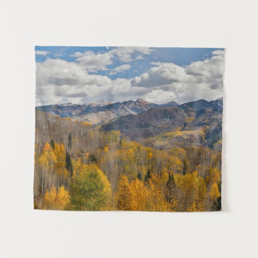 Herbstfarben von Aspens & Oaks Keebler Pass Wandteppich (Vorderseite (Horizontal))
