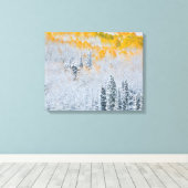 Herbstfarben von Aspens | Rocky Mountains, Colorad Leinwanddruck (Insitu (Holzboden))