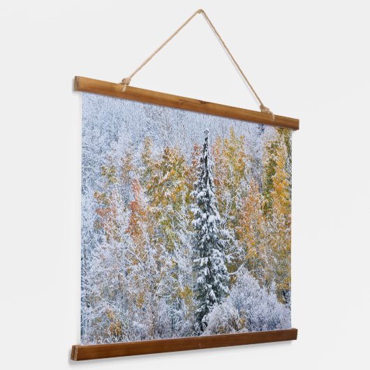 Herbstfarben von Aspens & Snow Keebler Pass Wandteppich Mit Holzrahmen (Gewinkelt)