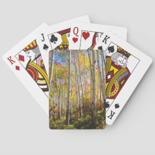 Herbstfarben von Espen 5 Spielkarten