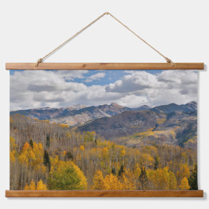 Herbstfarben von Espen und Eichen Keebler Pass Wandteppich Mit Holzrahmen