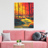 Herbstfarben Waldmalerei Leinwanddruck (Insitu (Wohnzimmer))