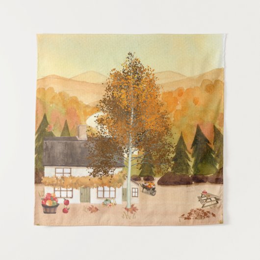 Herbstfarben Wandteppich (Vorderseite)