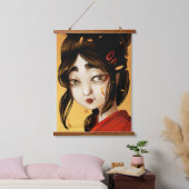 Herbstfarben Wandteppich Mit Holzrahmen (Schlafzimmer)