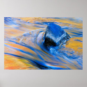Herbstfarben Wasser Abstrakt Poster