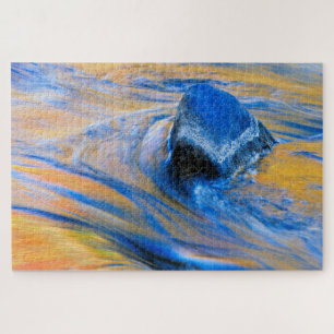 Herbstfarben Wasser Abstrakt Puzzle