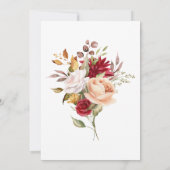 Herbstfarben Weißer Geburtstag Einladung (Rückseite)